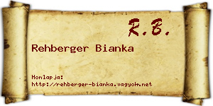 Rehberger Bianka névjegykártya